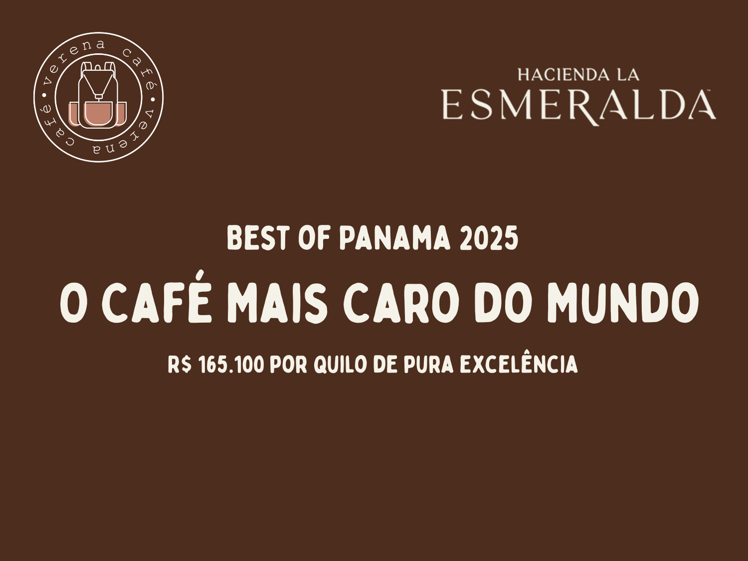 Best of Panama 2025, café especial Panamá, Geisha Hacienda La Esmeralda, leilão de café Panamá, café mais caro do mundo.