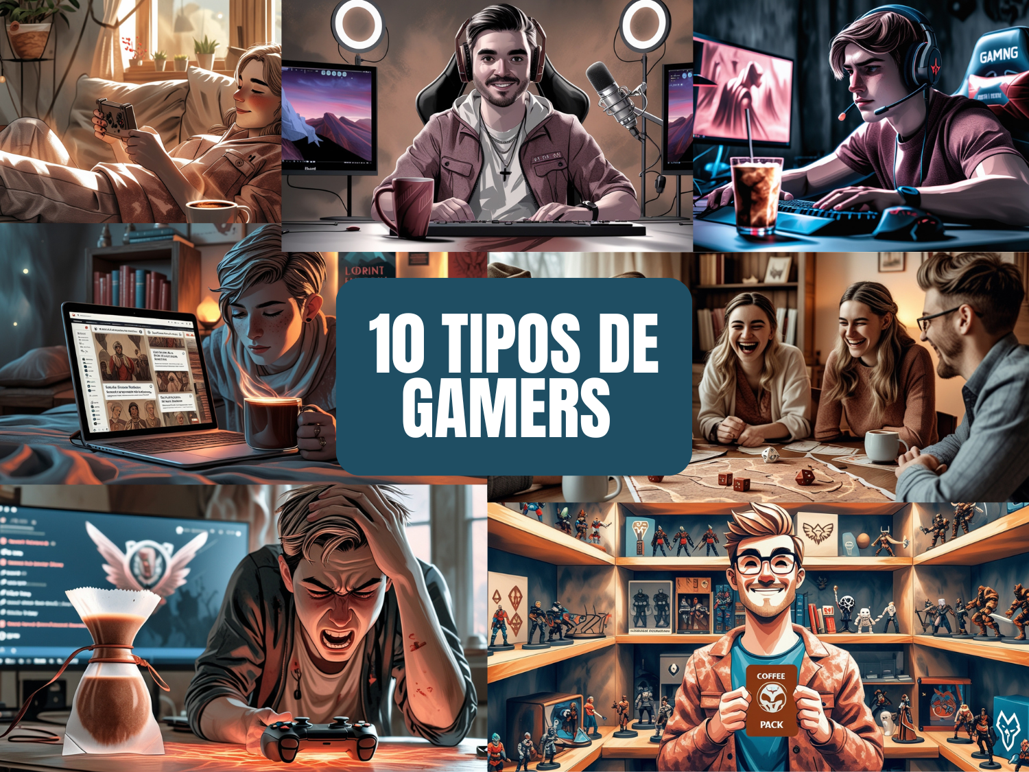 Descubra os 10 tipos de gamers mais comuns 🎮☕